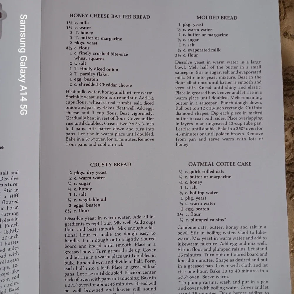 From Mama's Honey Jar Cookbook Catharine P Smith Ideals 1978 Vtg Honey Recipes